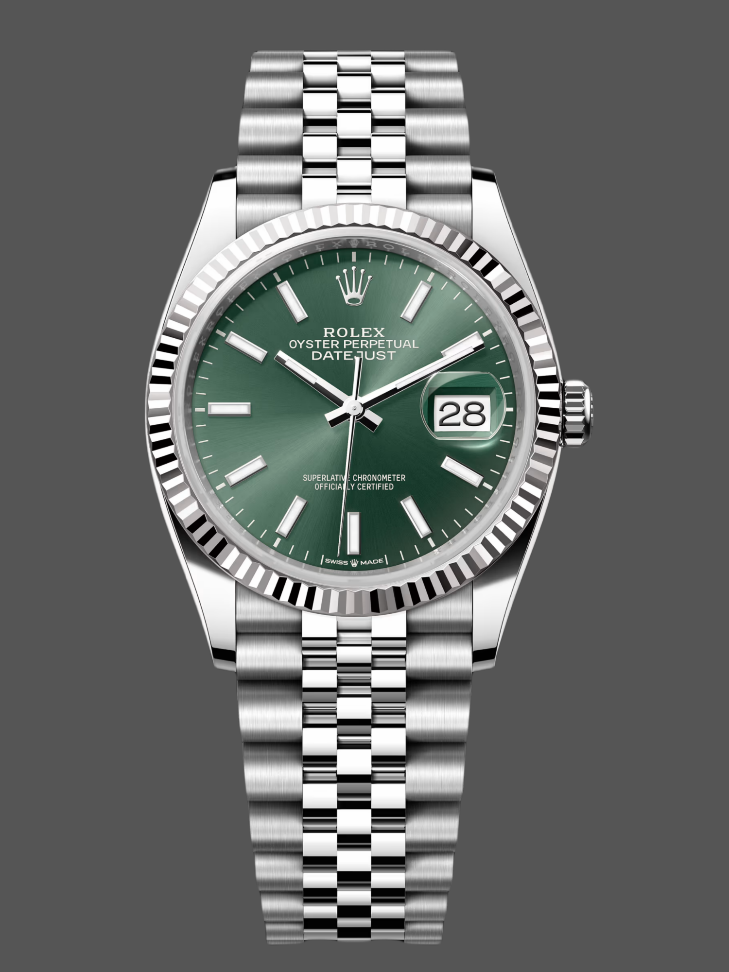 C14CA1EE-2498-B4EE-99C8-FCB0D458CE83 Rolex Datejust 126234 Stainless Steel Mint Green Dial 36MM Unisex Replica Watch - Image 1
