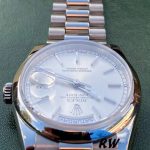 Rolex Day-Date 118209 Oyster Bracelet White Dial 36mm Unisex Replica Watch - Image 3