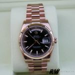 Rolex Day-Date 118235 Black Dial Rose Gold 36mm Unisex Replica Watch - Image 2