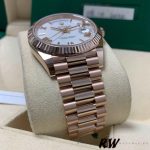 Rolex Day-Date 228235 White Roman Numeral Dial Fluted Bezel 40mm Mens Replica Watch - Image 13