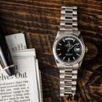 Rolex Day-Date 118239 White Gold Black Dial Fluted Bezel 36mm Unisex Replica Watch - Image 6