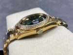 Rolex Day Date 36 36mm Green Ombré Dial Diamond-Set Bezel President Bracelet m128348rbr 0068 - Image 8