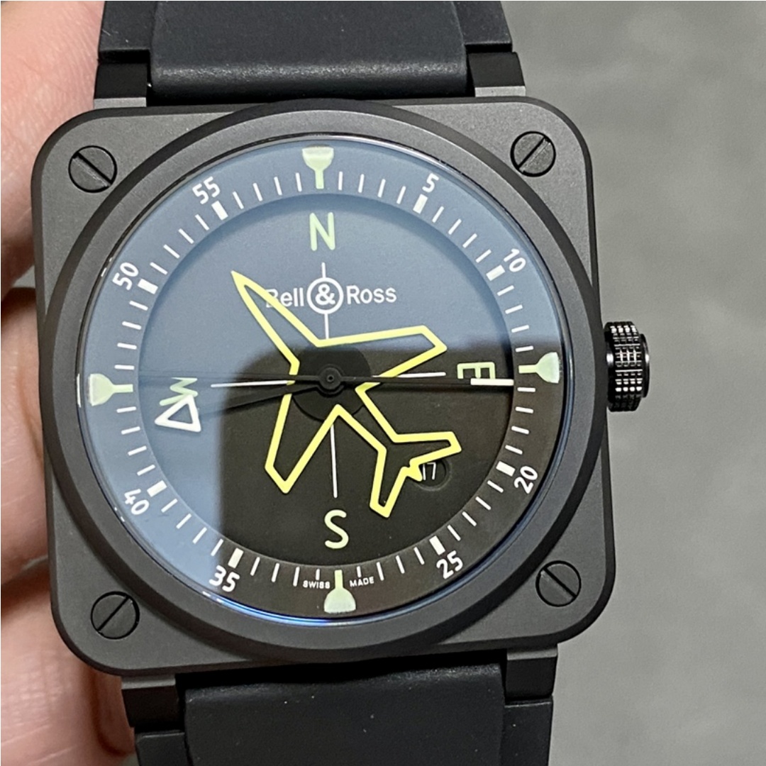 C2D868D1-E77A-17FF-2C46-8F0AA36E52D0 Bell & Ross BR 03 Gyrocompass Square Pilot - Image 1