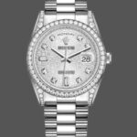 Rolex Day-Date 118389 Silver Jubilee Diamond Dial 36MM Unisex Replica Watch
