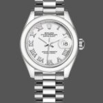 Rolex Datejust 279166 White Roman Numeral Dial Domed Bezel 28mm Lady Replica Watch