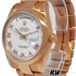 Rolex Day-Date 118205 White Roman Numeral Dial 36mm Unisex Replica Watch - Image 3