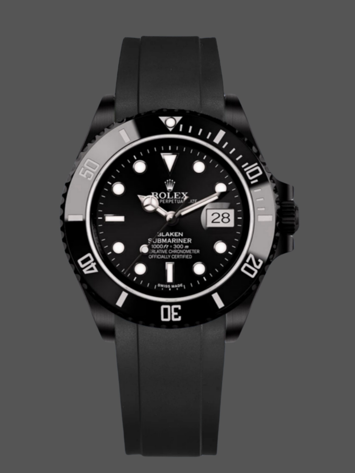 C3F99ABE-B176-E135-A3A0-EDEC9BAF26B0 Rolex Blaken Submariner 116610 Black Dial DLC 40mm Men's Watch - Image 1