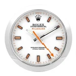 Rolex Milgauss Silver & White Wall Clock