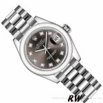 Rolex Datejust 279166 Dark Grey Diamond Dial Domed Bezel 28mm Lady Replica Watch - Image 2