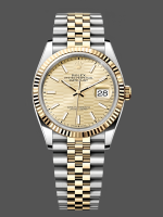 Rolex Datejust 41 126333 Golden Fluted Motif Champagne Dial