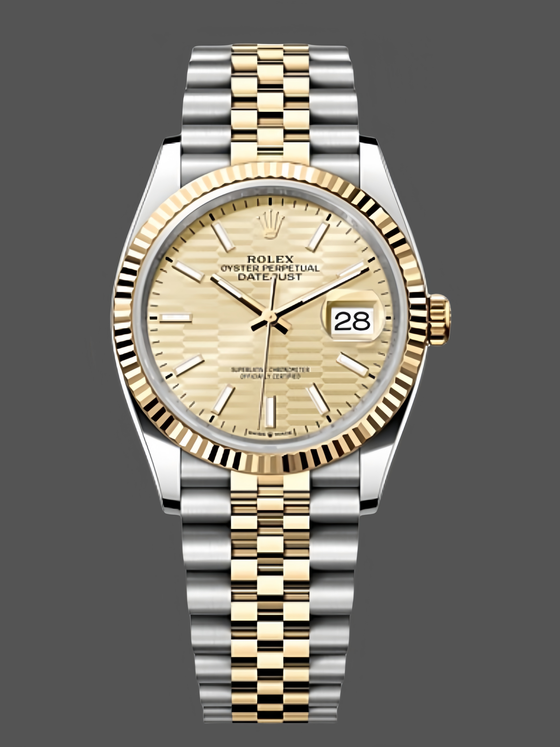 C49C9B51-6CD9-FFCF-0BAF-080B2A3A8E8D Rolex Datejust 41 126333 Golden Fluted Motif Champagne Dial - Image 1