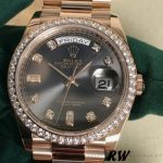 Rolex Day-Date 128345RBR Slate Dial Everose Gold 36MM Unisex Replica Watch - Image 12