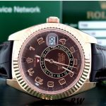 Rolex Sky-Dweller 326135 Chocolate Arabic Sunray Brown Dial 42MM Mens Replica Watch - Image 3