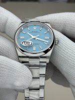 2024 Rolex Oyster Perpetual 126000 Stainless Steel Baby Blue Dial Replica Watch - Image 4
