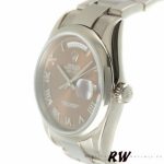 Rolex Day-Date 118209 White Gold Copper Brown Dial 36mm Unisex Replica Watch - Image 4