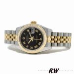 Rolex Datejust 179173 Black Dial Fluted Bezel 26MM Lady Replica Watch - Image 3