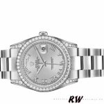 Rolex Day-Date 118389 Silver Roman Numeral Dial 36MM Unisex Replica Watch - Image 4