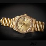 Rolex Day-Date 118388 Yellow Gold Champagne Dial 36MM Unisex Replica Watch - Image 3