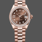 Rolex Datejust 28mm Everose Gold 279135RBR 0001 Chocolate 17 Diamond President Lady