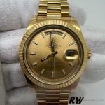 Rolex Day-Date 218238 Champagne Index Dial Yellow Gold 41MM Mens Replica Watch - Image 2
