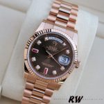 Rolex Day-Date 118235 Rose Gold Chocolate Brown Dial 36mm Unisex Replica Watch - Image 12
