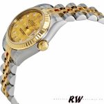 Rolex Datejust 179173 Crystal Champagne Dial Fluted Bezel 26MM Lady Replica Watch - Image 3