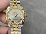 Rolex Datejust 31 Stainless Steel and Yellow Gold Silver Pave Roman Dial m278273 0004 Women's Watch - Image 3