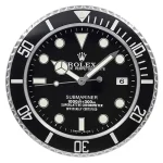 Rolex Submariner Black Wall Clock