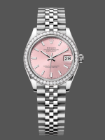 Rolex Datejust 31 White Gold Bezel Diamonds 278384RBR 0018 Women's Watch