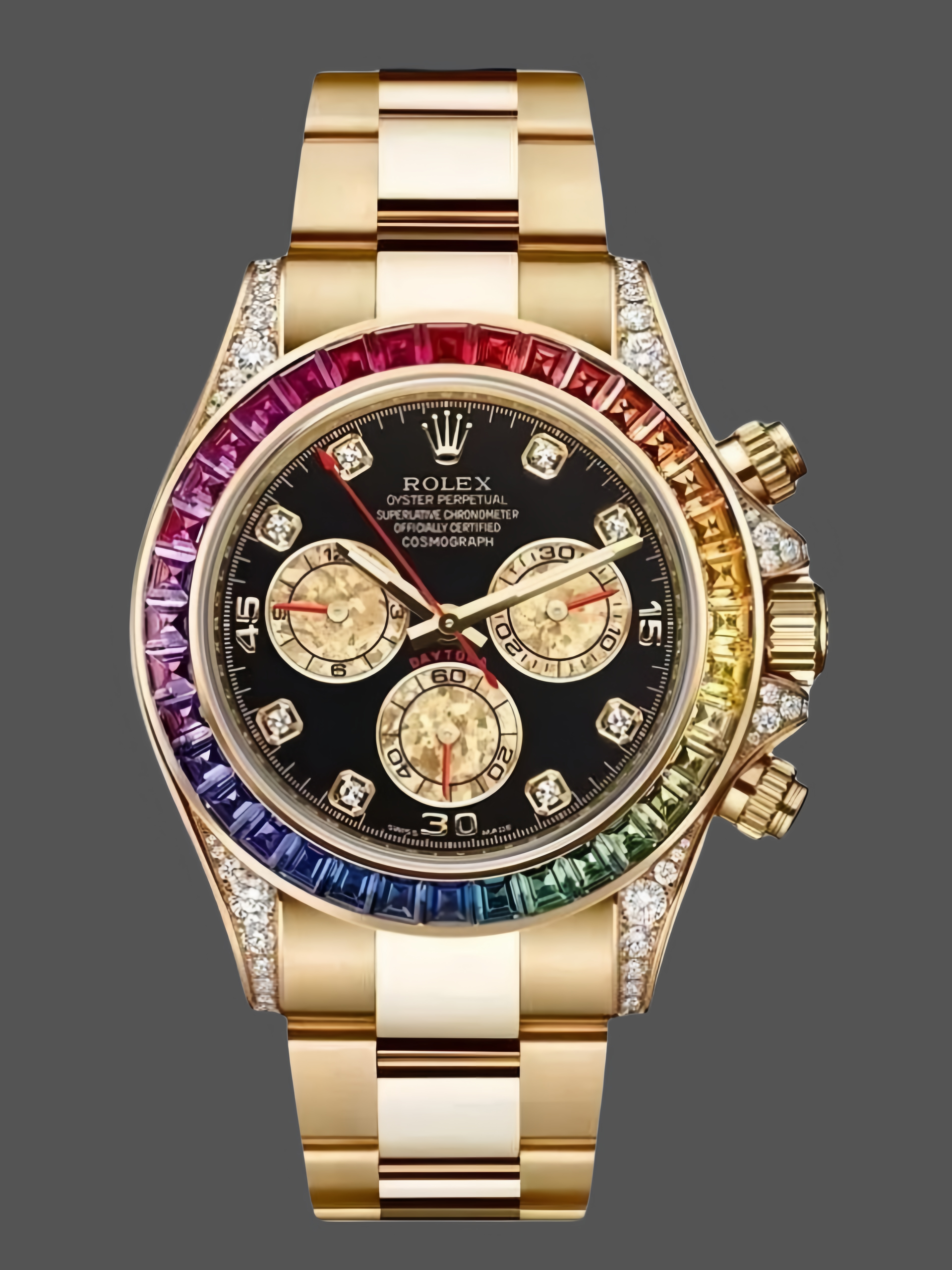 C8C7CB1D-5470-3F9F-4648-F8991D3FCFA3 Rolex Daytona Chronograph Automatic Chronometer Diamond Black Dial 116598RBOW 0001 - Image 1