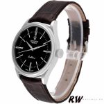 Rolex Cellini Time 50509 Brown Leather Strap Black Dial 39mm Mens Replica Watch - Image 3