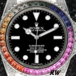 Rolex Submariner 116610 Black Dial White Rubber strap 40mm Mens Replica Watch - Image 2