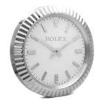 Rolex Presidential Silver & White Wall Clock - Image 2