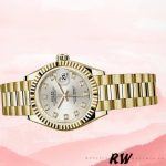 Rolex Datejust 279178 Silver Diamond Mark Fluted Bezel 28mm Lady Replica Watch - Image 4
