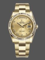Rolex Day-Date 118238 Champagne Dial Yellow gold 36mm Unisex Replica Watch