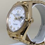 Rolex Day-Date 128238 Fluted Bezel White Roman Dial 36MM Replica Watch - Image 13