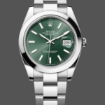 Rolex Datejust 41 Green Stick Dial Oyster m126300 0019 Men's Watch