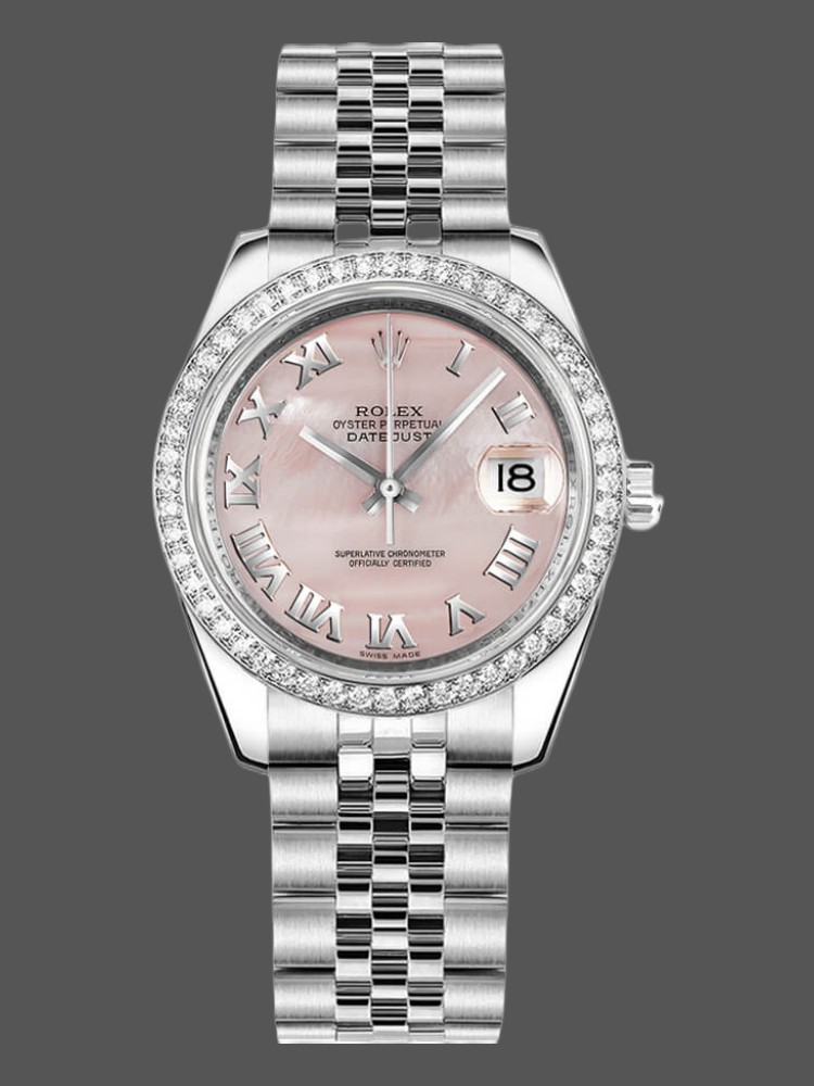CDA81A91-F81D-56A4-6F07-00369BC4415B Rolex Datejust 178384 Pink Mother of Pearl Dial 31MM Lady Replica Watch - Image 1