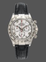 Rolex Daytona 116519 Black Leather strap Meteorite Dial 40mm Mens Replica Watch