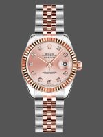 Rolex Datejust 179171 Pink Diamond Dial Fluted Bezel 26MM Lady Replica Watch