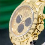 Rolex Daytona 116528 Yellow Gold Champagne Dial 40mm Mens Replica Watch - Image 3