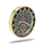 Rolex Yacht Master ll Gold & Black Wall Clock - Image 3