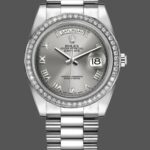 Rolex Day-Date 218349 Rhodium Grey Dial 41MM Mens Replica Watch