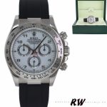 Rolex Daytona 116519 white Arabic dial Black Rubber strap 40mm Mens Replica Watch - Image 2