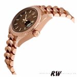 Rolex Datejust 279175 Chocolate Index Dial Fluted Bezel 28mm Lady Replica Watch - Image 3
