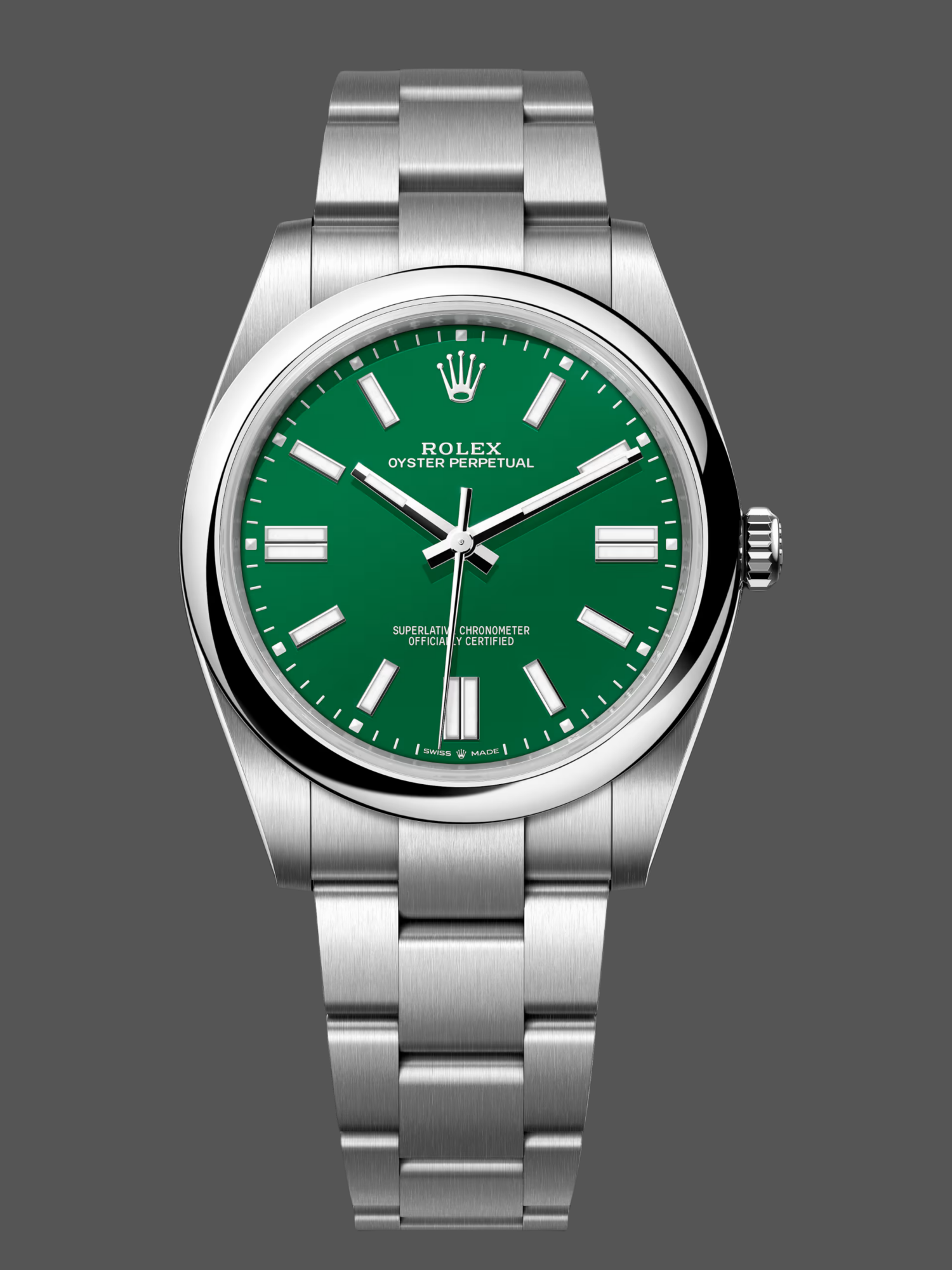D0B2A7AB-BCC6-A1EB-F7F6-EF66D8F4F179 Rolex Oyster Perpetual 41 Green Dial 124300 0005 Men's Watch - Image 1