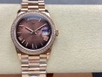 Rolex Day Date 36 Everose Gold Diamond Bezel m128345rbr 0075 - Image 3