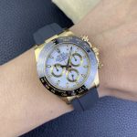 Rolex Cosmograph Daytona 116518LN White Dial Black Rubber Strap 40mm Mens Replica Watch - Image 12