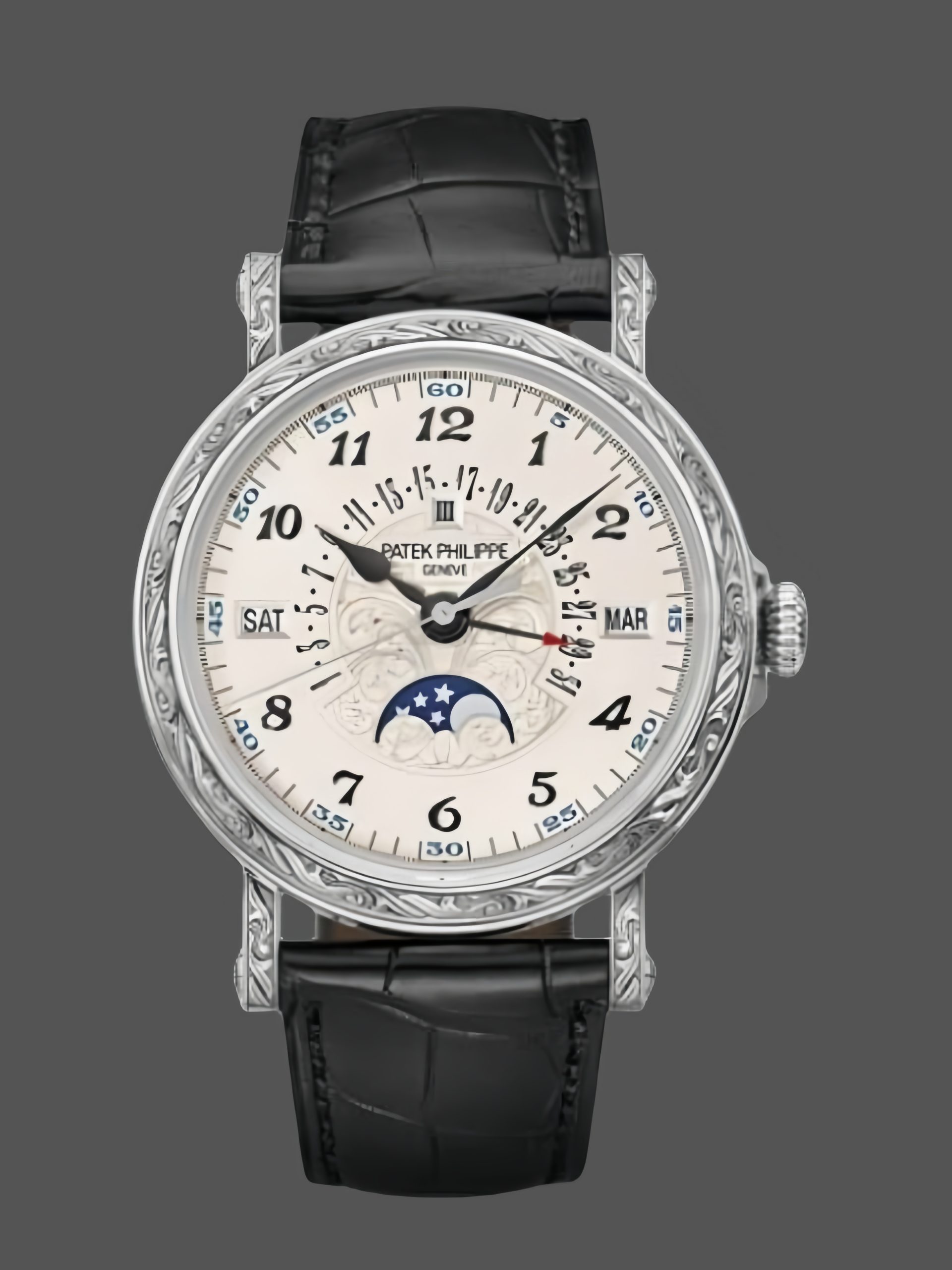 D1C3C1F3-2621-55AC-070D-A906C3644E63 Patek Philippe Grand Complications 5160 500G 001 38mm Unisex Replica Watch - Image 1
