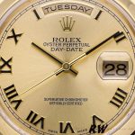 Rolex Day-Date 118208 Yellow Gold Champagne Dial Roman Numerals 36mm Unisex Replica Watch - Image 4